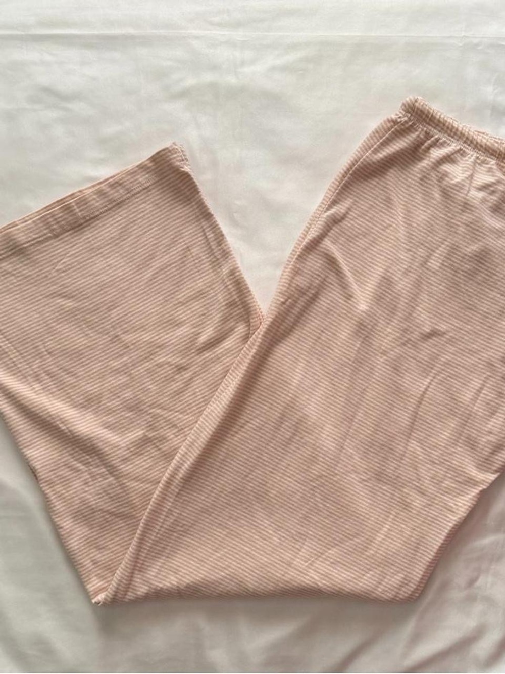 Brandy Melville pink striped Anastasia drawstring pants & scrunchie set